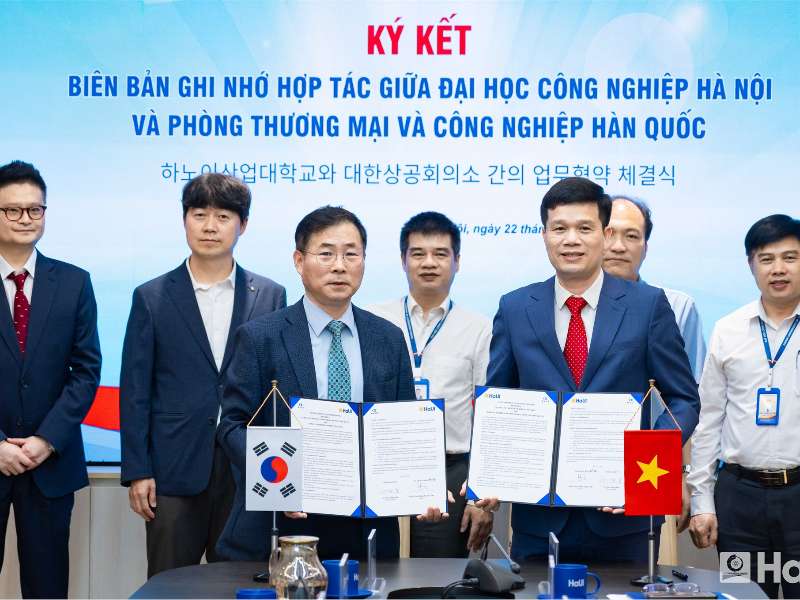 Đại học Công nghiệp Hà Nội ký kết Biên bản ghi nhớ hợp tác với KCCI, mở rộng cơ hội tham gia chương trình lao động kỹ thuật chất lượng cao tại Hàn Quốc